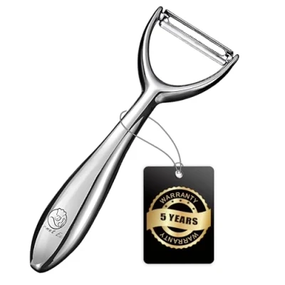 Image of Vegetable Peeler, Stainless Steel Y Potato Peeler for Kitchen, Fruit and Peelers Ergonomic Non Slip Handle, Ultra Sharp Strong Blade, Apple, Cucumber &amp; Carrot