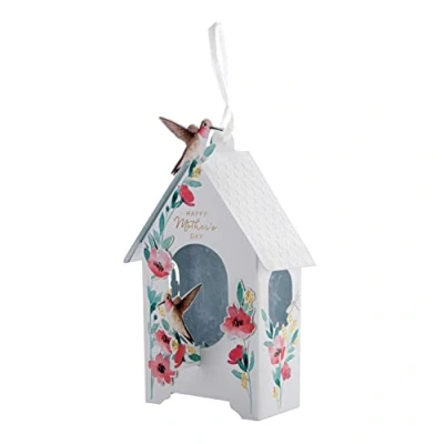Image of Hallmark Mothers Day Card Contemporary 3D Bird House Design White 25563057