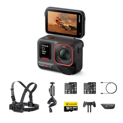 Image of Insta360 Ace Pro 2 Bike Bundle 8K Waterproof Action Camera Co Engineered with Leica, 1/1.3&quot; Sensor, Dual AI Chip, Leading Low Light, Sup