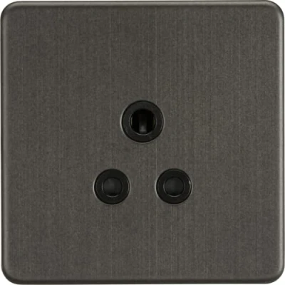 Image of KnightsBridge Screwless 5A Unswitched Socket Smoked Bronze