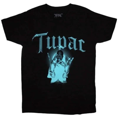 Image of Rock Off officially licensed products Tupac West Side Logo T Shirt XL Black