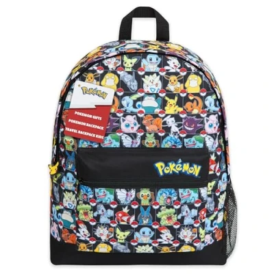 Image of Pokemon Backpack Kids School Bag Boys Girls Teens Pikachu Eevee Pokeball (Multicolor)