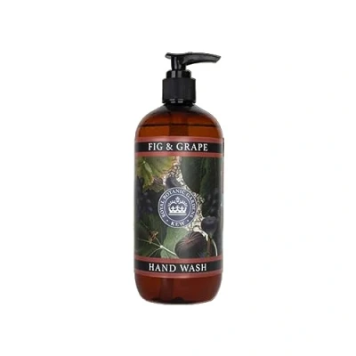 Image of The English Soap Company Kew Gardens Hand Wash, Refreshing Botanical Wash with a Rich Lather, Enriched Soothing Aloe Vera and Vitamin E, Fig Grape Scent 500ml