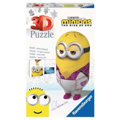 Image of Ravensburger Minions Rise of Gru Figure 3D Jigsaw Puzzle 59 Pieces Disco