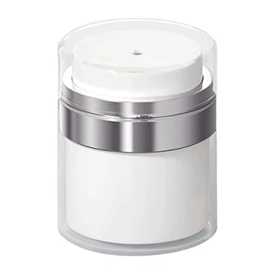 Image of Cream Jar Vacuum Bottle, 100ml Portable Press Pump Bottle Empty Airless Cosmetic Container Refillable Bottle,Leak Proof Lotion Moisturiser Dispenser