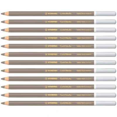 Image of Chalk Pastel Pencil STABILO CarbOthello Pack of 12 Warm Grey 3