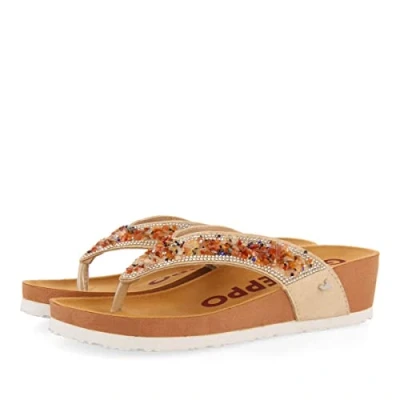 Image of GIOSEPPO Women&#039;s Athis Flip Flop, Beige, 6.5 UK