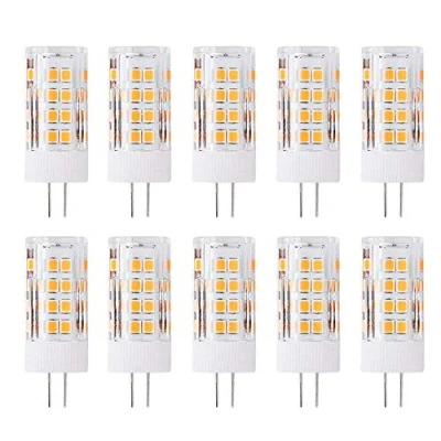 Image of HUAMu 10 Pack G4 AC/DC 12V LED Light Bulb, 5 Watt, 500 Lumen, Warm White 3000K, 360 Beam Angle, 50W Equivalent, Halogen/Xenon/Incandescent Replacement Not Dimmable