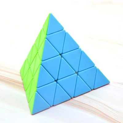 Image of Yealvin 4x4 Pyraminx Cube 4x4x4 Pyramid Magic Speed Stickerless Triangle Puzzle Brain Teasers Toys for Kids