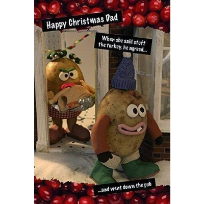 Image of Violent Veg Christmas Card Dad