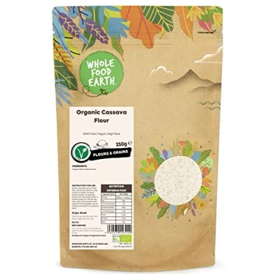 Image of Wholefood Earth Organic Cassava Flour 250g GMO Free Vegan High Fibre Certified