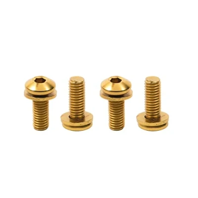 Image of Chooee Water Bottle Cage Bolts M5 x 12mm, 4pcs Holder Screws for MTB,Mountain Bike,Road Bicycle, Gold