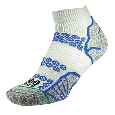 Image of Mens and Women&#039;s 1 Pair 1000 Mile Lite Anklet Double Layer Socks Silver Royal / Blue 6 8.5