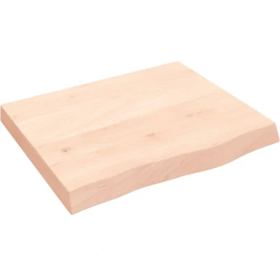 Image of vidaXL Wall Shelf 60x50x(2 6) cm Untreated Solid Wood Oak