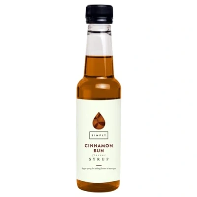 Image of Simply Cinnamon Bun Syrup, Vegan, Nut Free &amp; Halal Certified Flavoured Syrup for Coffee, Cocktails Baking (250ml)