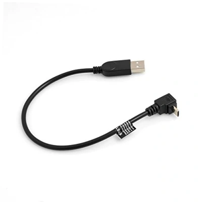Image of SYSTEM S Micro USB Cable 90 Up Angled Adapter Data Charging 27 cm