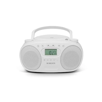 Image of Roberts ZoomboxFM Stereo CD/FM/AM Portable Music Player White