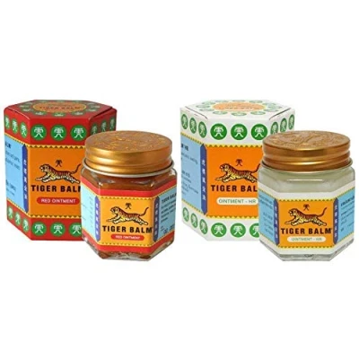 Image of 2 x19.4g TIGER BALM RED WHITE Herbal Massage ointment Pain Relief Muscle Menthol