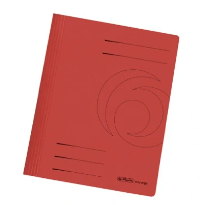 Image of Herlitz A4 Manilla Folded Flat File Red (Pack of 10)