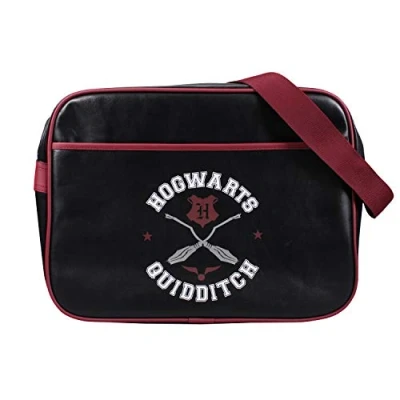 Image of Harry Potter Retro Quidditch Bag Snitch, Black/White, 31 (w) x 41 (h) 14 (d) cm, luggage