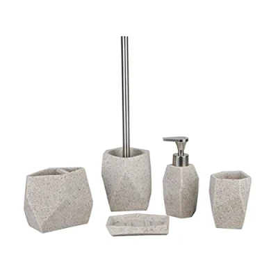 Image of axentia Bath Set, Beige, 5 teilig