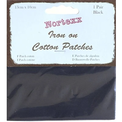 Image of Nortexx Iron on Clothing Patches, Pair of 1, Black