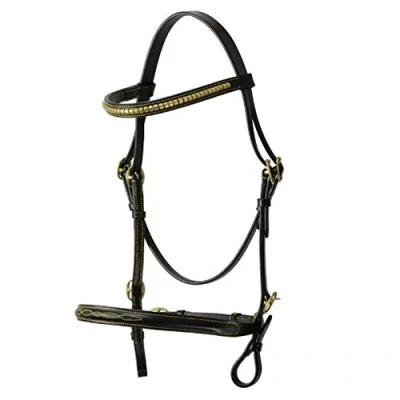 Image of Hy In Hand Leather Bridle (Pony) (Brown)