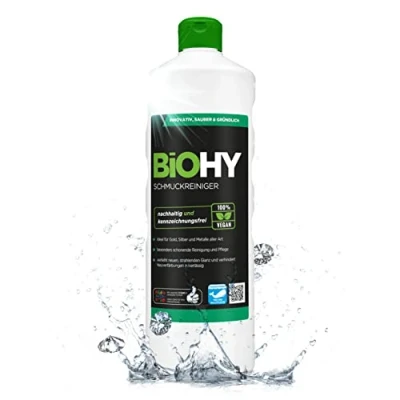 Image of BiOHY Jewellery Cleaner (1l Bottle) Concentrate for Every ultrasonic Device Sustainable and Gentle Cleaning Watches, Spectacles (Schmuckreiniger)