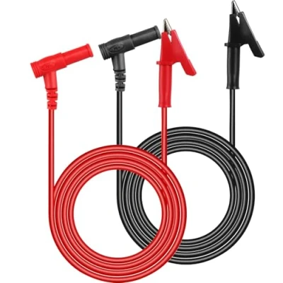 Image of 2PCS Multimeter Test Leads Electrical Cables 4mm Banana Plug to Alligator Clip Cable for Testing (1M)