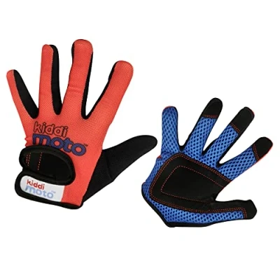 Image of Kiddimoto Kids Cycling Gloves Anti Slip Bike for Boys and Girls Full Finger Mountain BMX, MTB Riding, Gymnastics, Scooters, Skateboard, Balance Bike, Rollerblade.