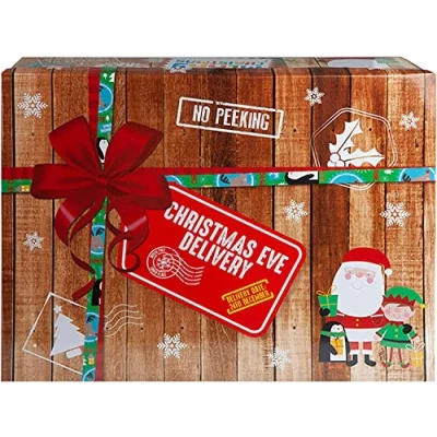Image of VFM Christmas Eve Delivery Box Medium, Elf Box, Favour Boxes, Table Favours For Xmas, Boxes Empty, Small Gifts, Kids, Adults