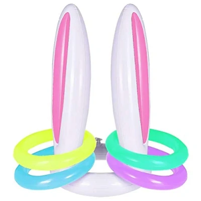 Image of Inflatable Bunny Ears Game Kids Hoopla Ring Toss Hat Easter Party Games