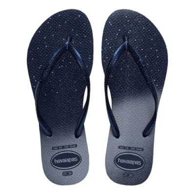 Image of Havaianas Women Slim Gloss, Navy Blue/Navy Blue, 7.5/8