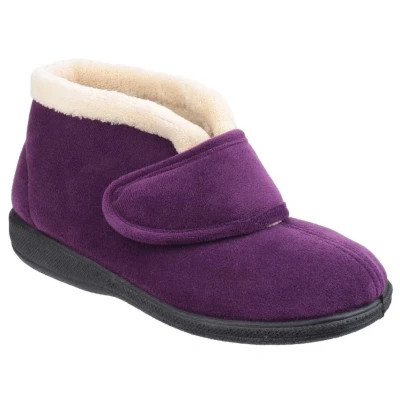 Image of Fleet &amp; Foster LEVITT Ladies Boot Slippers Plum 8