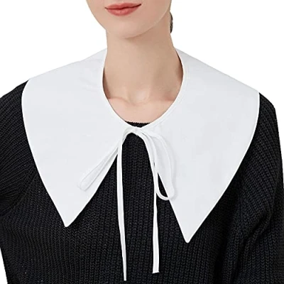 Image of LoudSung Fake Collar Detachable Blouse False Half Shirts Little Shawl Top Elegant for Women Girls