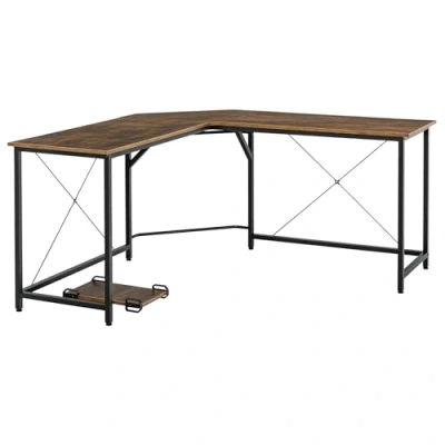 Image of HOMCOM Corner Gaming Desk L Shape Computer PC Workstation Home Office Three Worktop Writing Table 150 x 75 cm