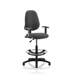 Image of Eclipse Plus I Lever Task Operator Chair Charcoal Adjustable Arms