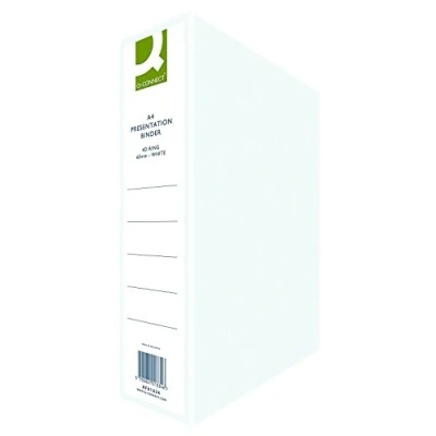 Image of Q Connect KF01334Q Presentation 4D Ring Binder 65 mm A4 White [Pack of 6]