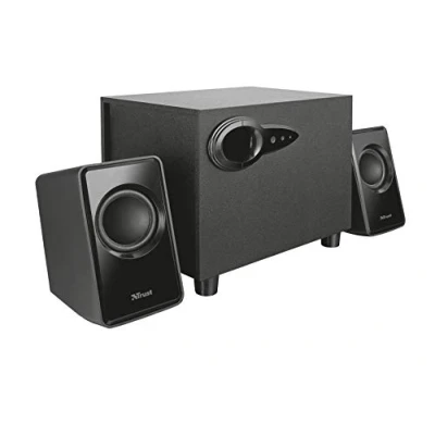 Image of Trust Avora 2.1 PC Speakers with Subwoofer for Computer and Laptop, 18W (9W RMS), Compact Sound System, Jack 3.5 mm, USB Powered Stereo Speaker Set Music, Movies, Gaming, Home Office Black