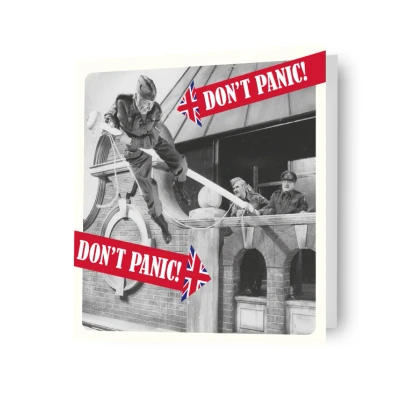 Image of Dad&#039;s Army Official Birthday Card, Don&#039;t Panic, Panic…Just Another Birthday,Multi,210 x 290 mm