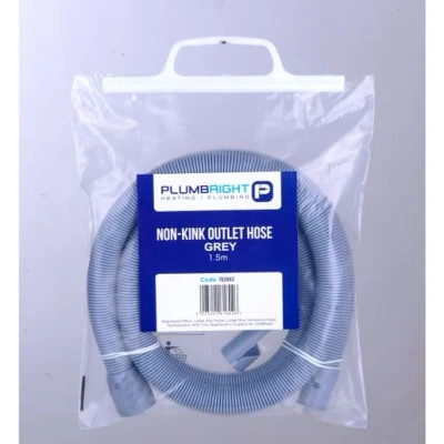 Image of Plumbright Grey Non Kink Outlet Hose 1.5m GH150