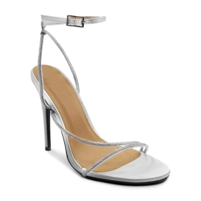Image of Womens High Heels Diamante Strappy Open Toe Stiletto Heel Ladies Evening Wedding Bridesmaid Occasion Sexy Party Dressy Heeled Shoes Peep Ankle Strap Comfort Sandals