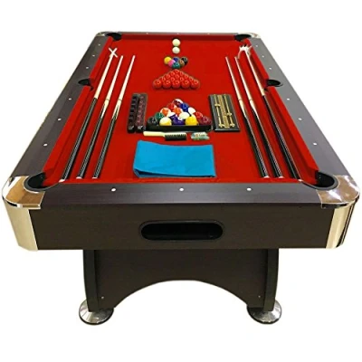 Image of GRAFICA MA.RO SRL Red DEVIL 7 FT Pool Table, Brown,