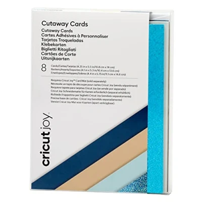 Image of Cricut Joy Cutaway Cards Marina 10.8cm x 14cm (4.25&quot; 5.5&quot;) 8 pack For use with