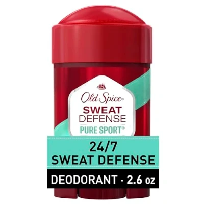 Image of Old Spice Hardest Working Collection Sweat Defense Anti Perspirant &amp; Deodorant Pure Sport Plus 2.6 Oz