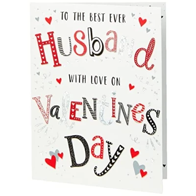 Image of Regal Publishing Modern Valentine&#039;s Card Husband 8 x 6 inches