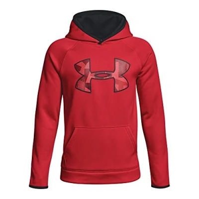 Image of Under Armour Mens 2023 Rival Cotton Blend Hoody Red XXL