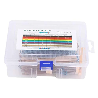 Image of Hyuduo 1460Pcs 1% Resistors Kit, 73 Values 1R 1M Ohm 1/4W Metal Film Assortment For Diy, Experiments,Resistance
