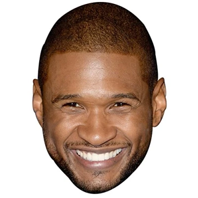 Image of FoxyPrinting USHER JB Music Star Fancy Dress Cardboard Celebrity Party Face Mask