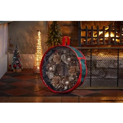 Image of Smart Garden Christmas Wreath Storage Bag 36cm for Wreaths, Easter, Halloween, Autumn, To Protect